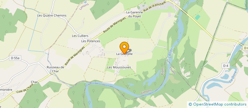 localisation de l'entreprise GAEC DE LA GOUTELLE  LIMONS