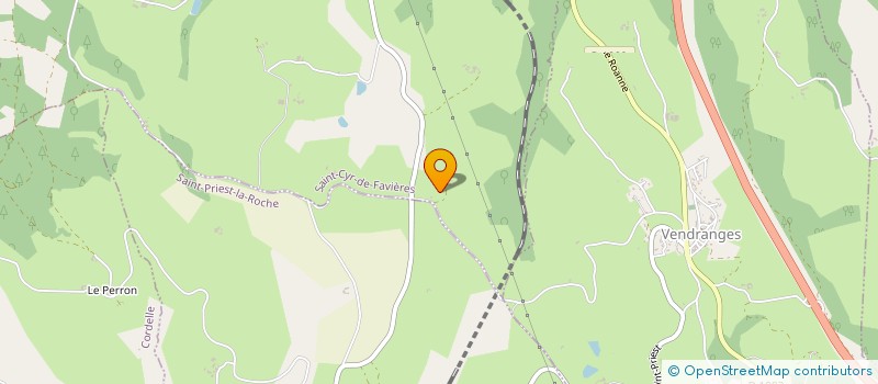 localisation de l'entreprise GAEC DE LA GRAND GRANGE  SAINT-CYR-DE-FAVIERES