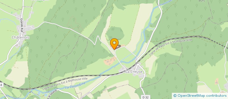 localisation de l'entreprise GAEC DE LA GRAND VIE à LA CREUSE