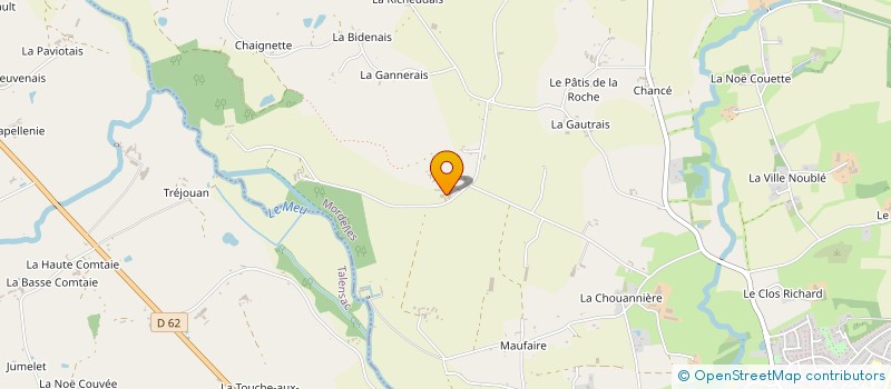 localisation de l'entreprise GAEC DE LA GRANDE BUNELAIS à MORDELLES