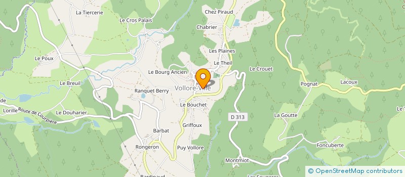 localisation de l'entreprise GAEC DE LA GRANDE PIERRE à SAUVIAT