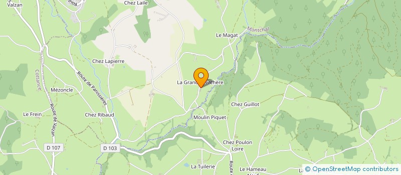 localisation de l'entreprise GAEC DE LA GRANDE VERCHERE à MONTCHAL