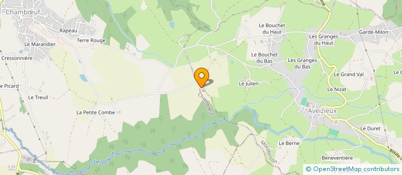localisation de l'entreprise GAEC DE LA GRANGE - BERTHRAND à AVEIZIEUX