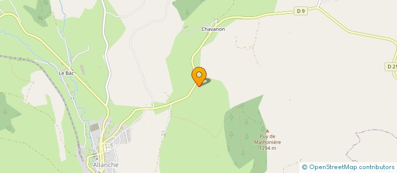 localisation de l'entreprise GAEC DE LA GRANGE DE CHAVANON à ALLANCHE