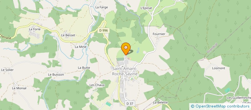 localisation de l'entreprise GAEC DE LA GRANGE NEUVE à SAINT-AMANT-ROCHE-SAVINE