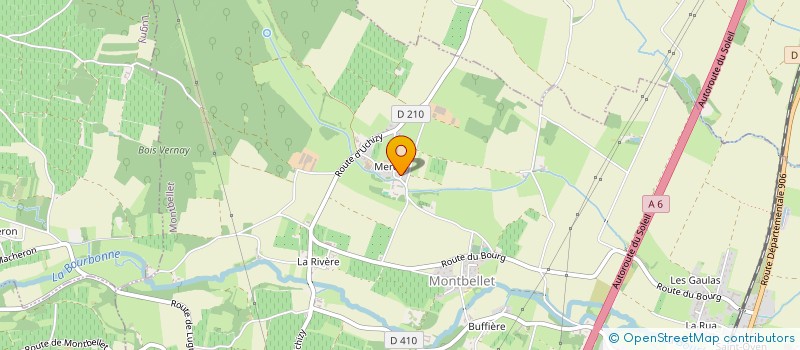 localisation de l'entreprise GAEC DE LA GRAVAISE à MONTBELLET