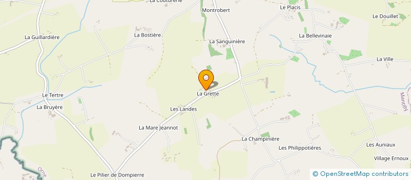 localisation de l'entreprise GAEC DE LA GRETTE à MANTILLY