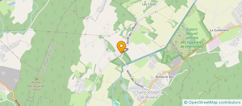 localisation de l'entreprise GAEC DE LA GREUSE à SAINT-JOSEPH-DE-RIVIERE