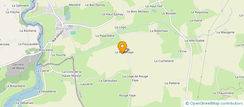 localisation de l'entreprise GAEC DE LA GRIMAUDIERE à BOURGON