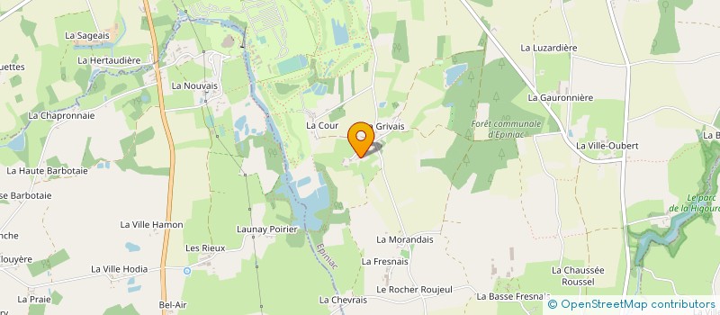 localisation de l'entreprise GAEC DE LA GRIVAIS  EPINIAC