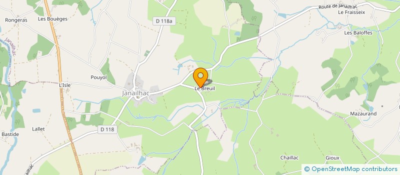 localisation de l'entreprise GAEC DE LA GROUSSIE à JANAILHAC