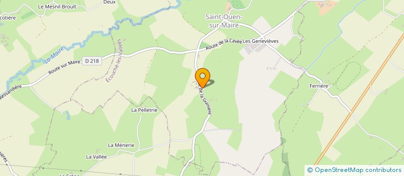 localisation de l'entreprise GAEC DE LA GUINIERE à ECOUCHE-LES-VALLEES