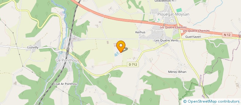 localisation de l'entreprise GAEC DE LA HAIE à PLOUEGAT-MOYSAN
