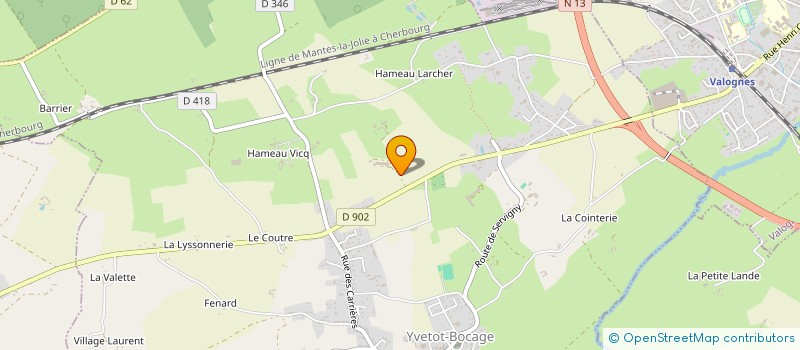 localisation de l'entreprise GAEC DE LA HAULLE DE LYS  YVETOT-BOCAGE