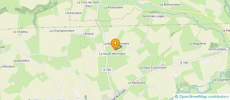 localisation de l'entreprise GAEC DE LA HAUTE MORINIERE à SAINT GEORGES LE GAULTIER