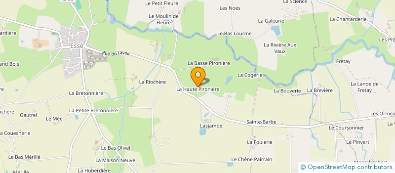localisation de l'entreprise GAEC DE LA HAUTE PIRONNIERE à ESSE