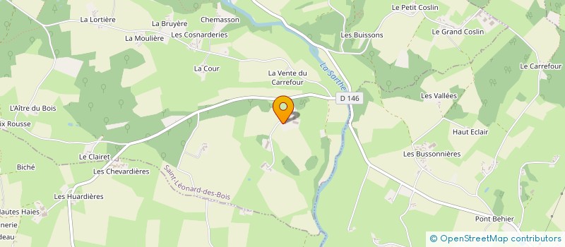 localisation de l'entreprise GAEC DE LA HAUTE VENTE à SAINT LEONARD DES BOIS