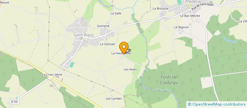 localisation de l'entreprise GAEC DE LA HAUTE VILLE à MEGRIT