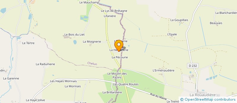 localisation de l'entreprise GAEC DE LA HERPINERIE à CHELUN
