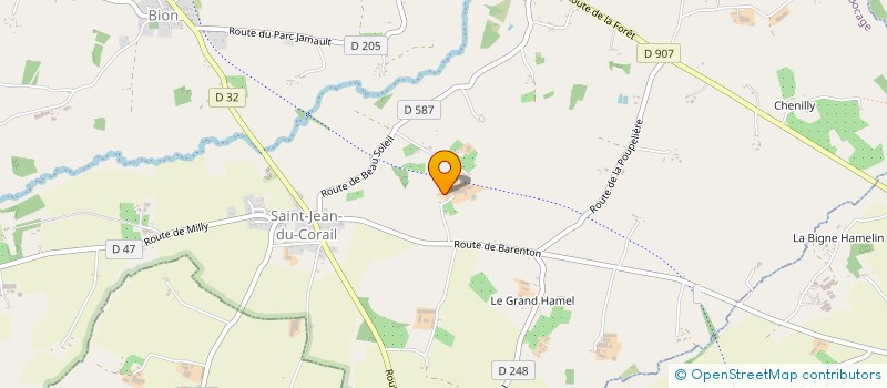 localisation de l'entreprise GAEC DE LA HUNELIERE à MORTAIN-BOCAGE