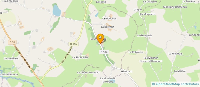 localisation de l'entreprise GAEC DE LA HUTTE AU GABELOUS à ST MARS SUR LA FUTAIE