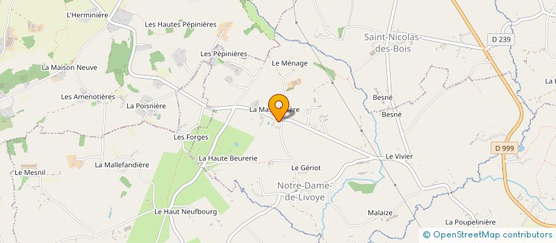 localisation de l'entreprise GAEC DE LA JULINIERE à LES LOGES-SUR-BRECEY