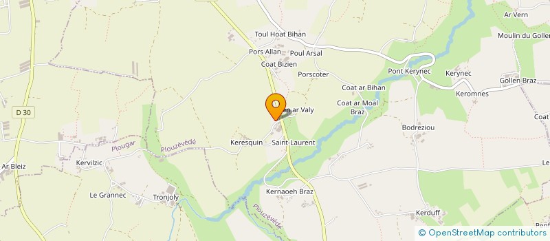 localisation de l'entreprise GAEC DE LA LANDE  PLOUZEVEDE