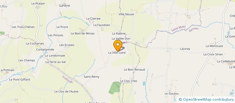localisation de l'entreprise GAEC DE LA LANDE FLEURIE à MINIAC-SOUS-BECHEREL