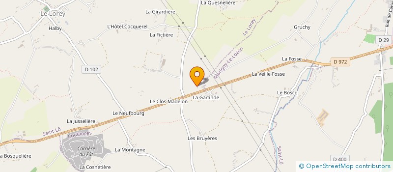 localisation de l'entreprise GAEC DE LA LANDE LAPIN à HAUTEVILLE-LA-GUICHARD