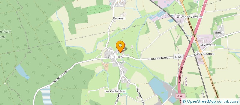 localisation de l'entreprise GAEC DE LA LESCHERE à CERTINES