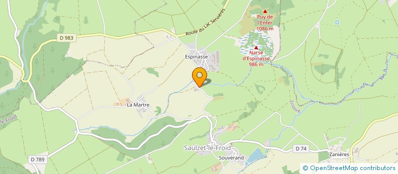 localisation de l'entreprise GAEC DE LA LIGULAIRE  SAULZET-LE-FROID