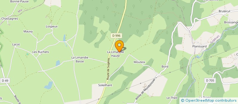 localisation de l'entreprise GAEC DE LA LIMANDIE à SAUXILLANGES