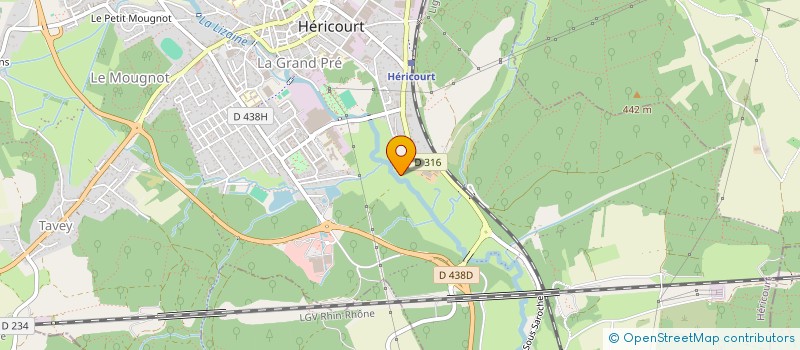 localisation de l'entreprise GAEC DE LA LIZAINE à HERICOURT
