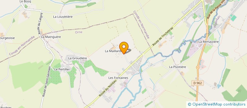 localisation de l'entreprise GAEC DE LA MAILLARDIERE à MONTILLY SUR NOIREAU