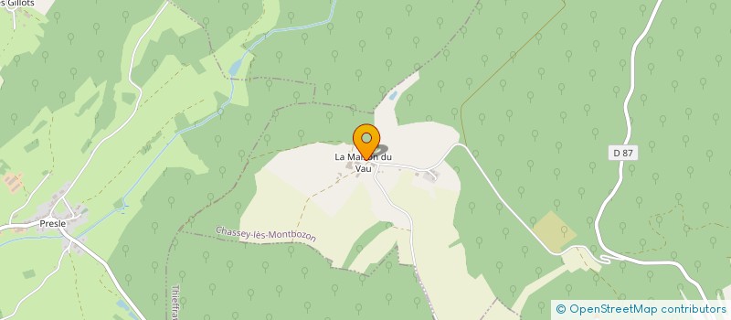 localisation de l'entreprise GAEC DE LA MAISON DU VAU  CHASSEY-LES-MONTBOZON