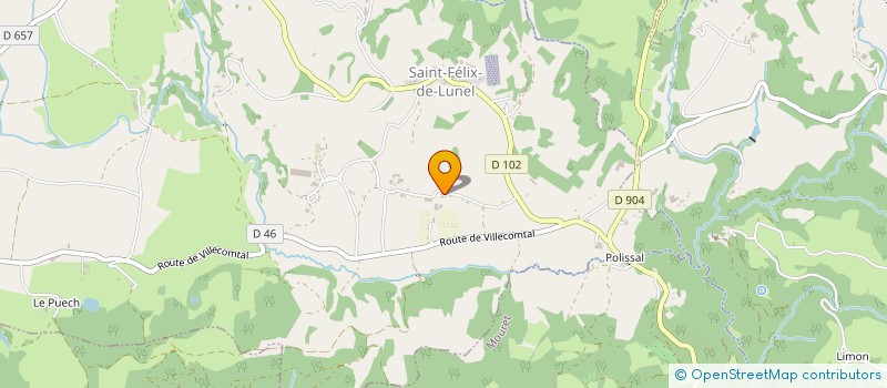 localisation de l'entreprise GAEC DE LA MAISON FORTE à SAINT-FELIX-DE-LUNEL