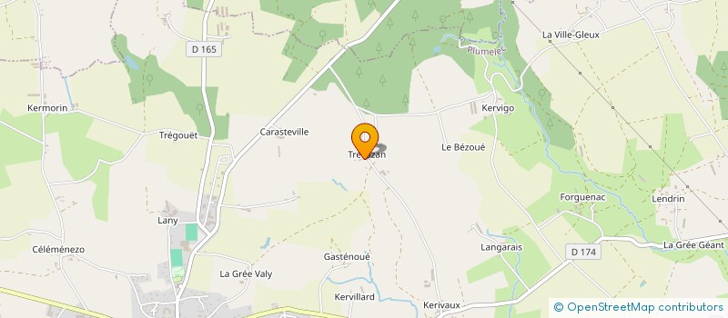 localisation de l'entreprise GAEC DE LA MARE AUX BICHES à PLUMELEC