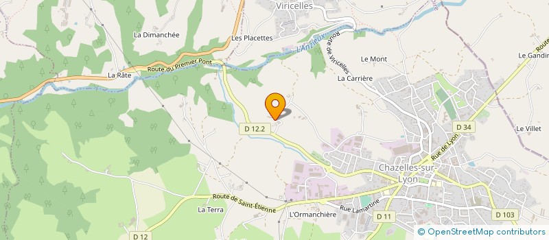 localisation de l'entreprise GAEC DE LA MARGASSIERE à CHAZELLES-SUR-LYON