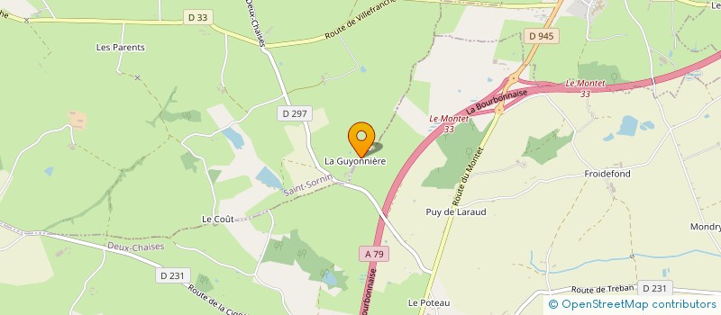 localisation de l'entreprise GAEC DE LA MARONDIERE à DEUX-CHAISES