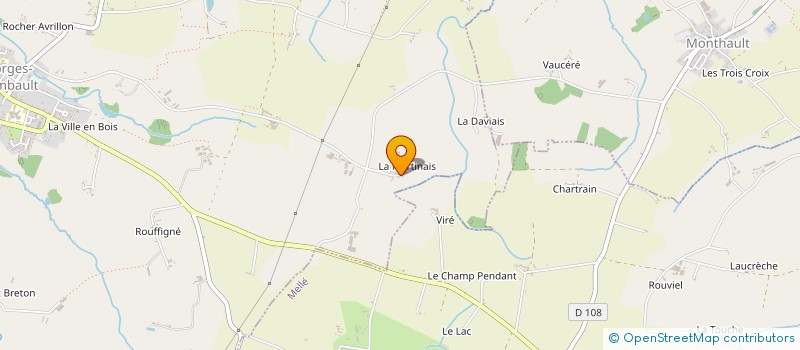 localisation de l'entreprise GAEC DE LA MARTINAIS à SAINT-GEORGES-DE-REINTEMBAULT