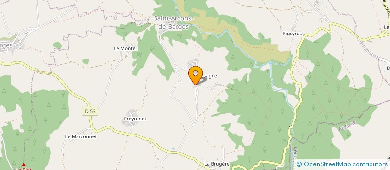 localisation de l'entreprise GAEC DE LA MEJEANNE à SAINT-ARCONS-DE-BARGES