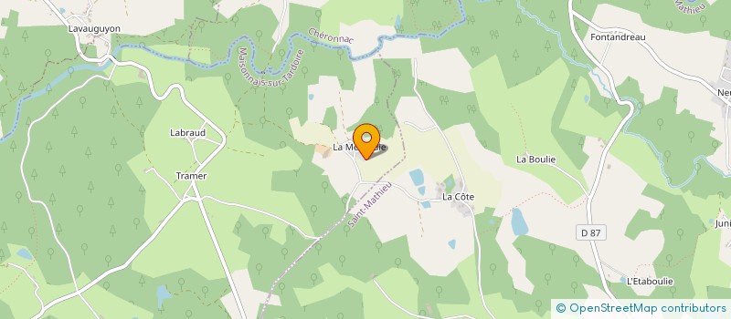localisation de l'entreprise GAEC DE LA MENARDIE à MAISONNAIS-SUR-TARDOIRE