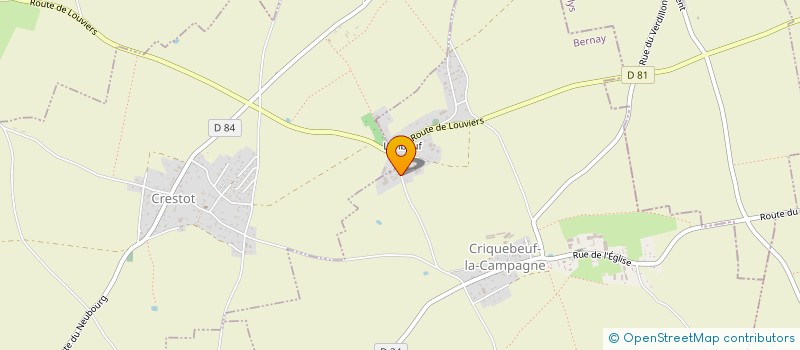 localisation de l'entreprise GAEC DE LA MERCIERE  CRIQUEBEUF-LA-CAMPAGNE