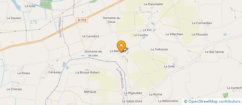 localisation de l'entreprise GAEC DE LA MERINAIS à BAIN-DE-BRETAGNE