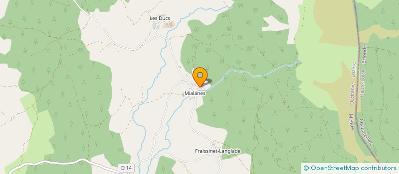 localisation de l'entreprise GAEC DE LA MESANGE à SAINT-LEGER-DU-MALZIEU
