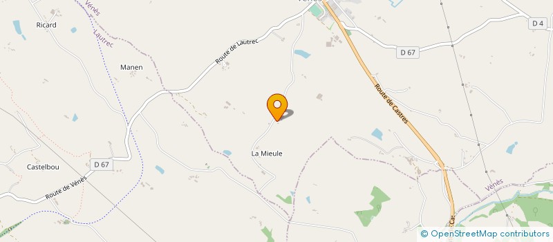 localisation de l'entreprise GAEC DE LA MILETIE à LAUTREC