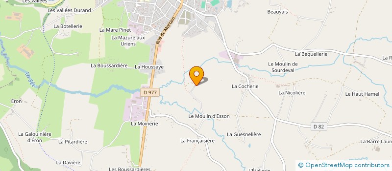 localisation de l'entreprise GAEC DE LA MOISSARDIERE à SOURDEVAL