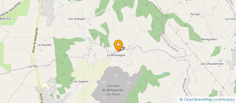 localisation de l'entreprise GAEC DE LA MONTAGNE à SAINT-CYR-LES-VIGNES