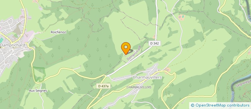 localisation de l'entreprise GAEC DE LA MONTAGNE BARTHOULOT à DAMPRICHARD