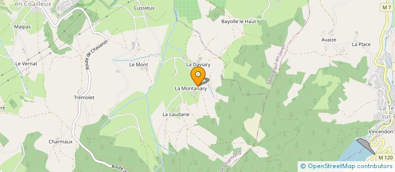 localisation de l'entreprise GAEC DE LA MONTANARY à SAINT-CHAMOND